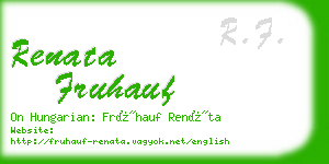 renata fruhauf business card